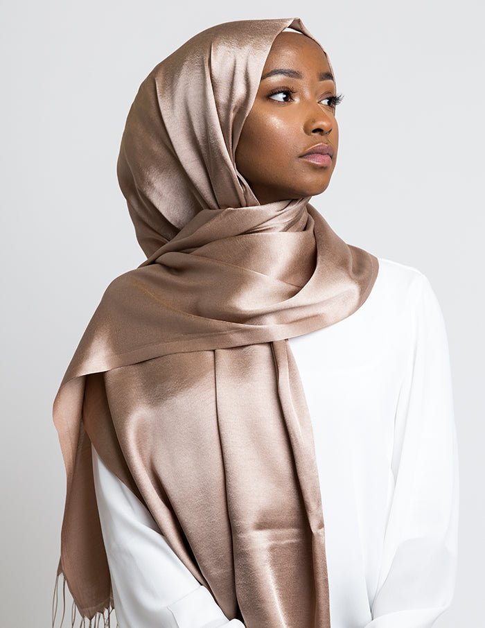 Copper Soft Satin Silk Hijab