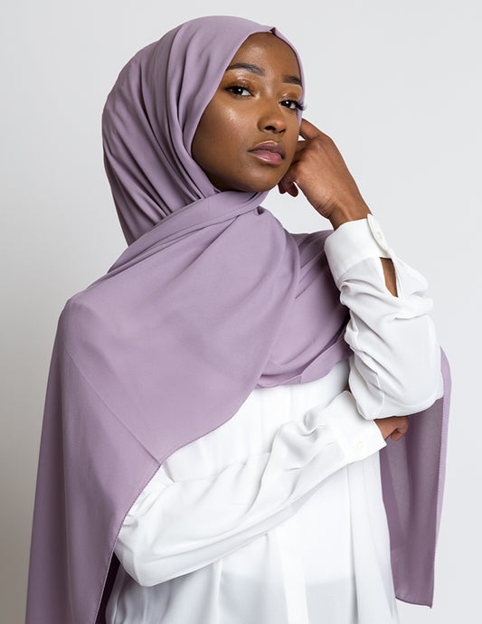 Alpine Violet Luxury Crepe Hijab