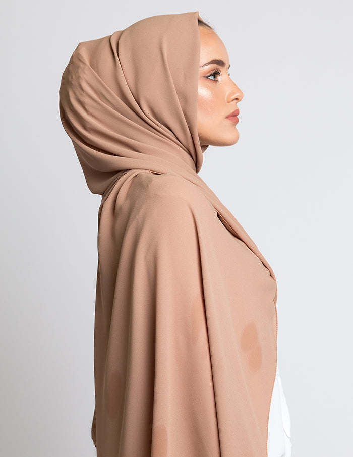 Latte Luxury Crepe Hijab