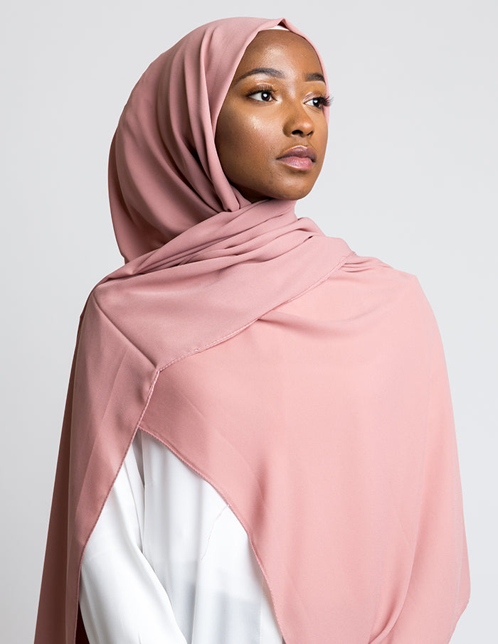 Dusty Rose Luxury Crepe Hijab