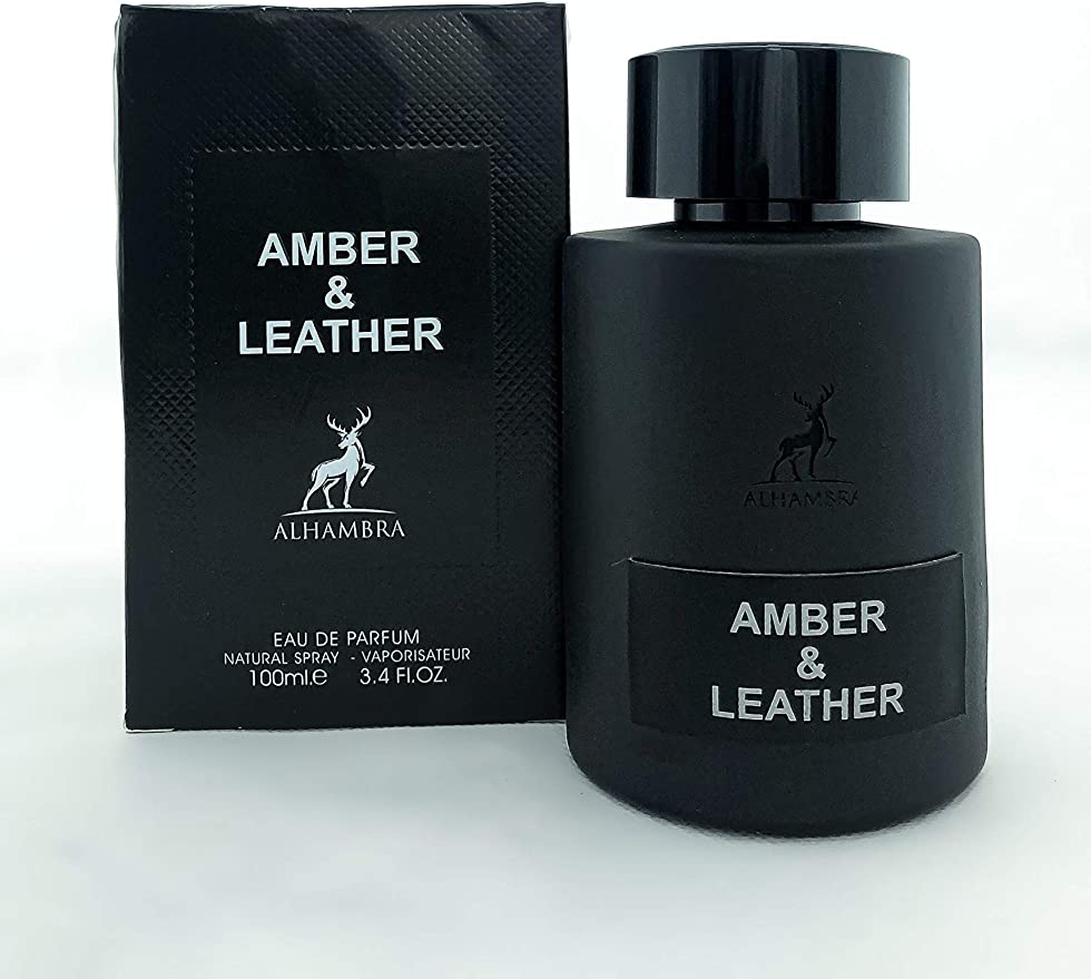 AMBER & LEATHER By Maison Alhambra EAU DE PERFUM Natural Spray 100ML